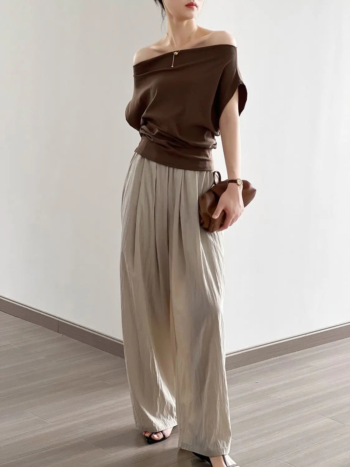 Maxim Off the Shoulder Boat Neck Top
