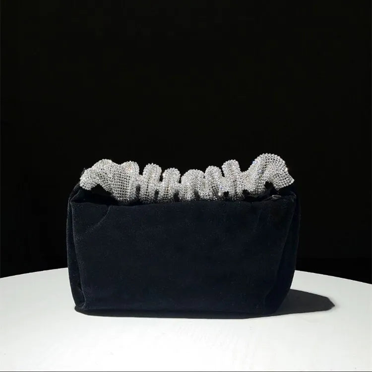 Maeve Sequin Velvet Pouch Bag