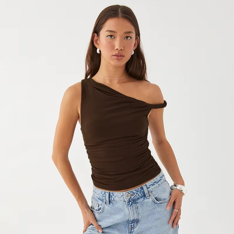 Feika One Shoulder Tank Top