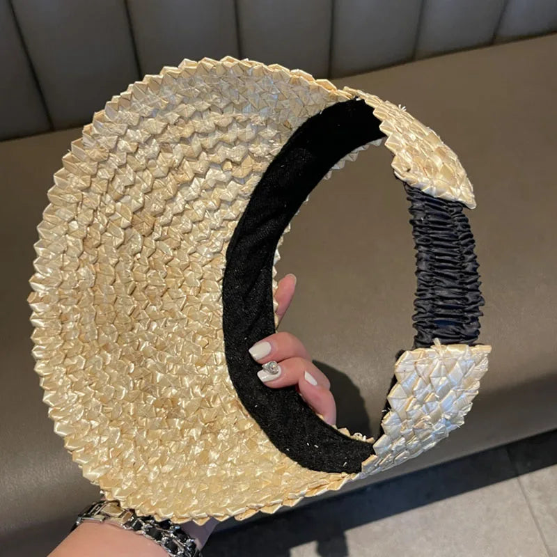 Tess Straw Sun Visor Hat