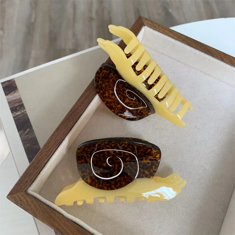 Fun Acetate Sun Moon Star Snail Hair Clip Claw