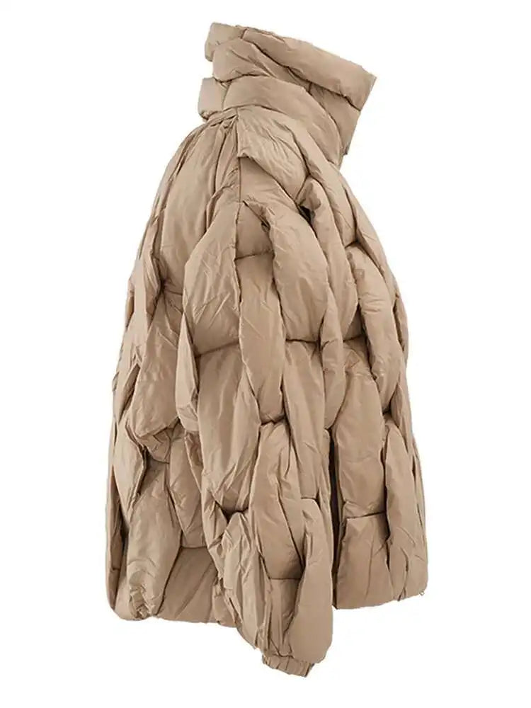 Sarai Cotton Padding Lattice Puffer Jacket