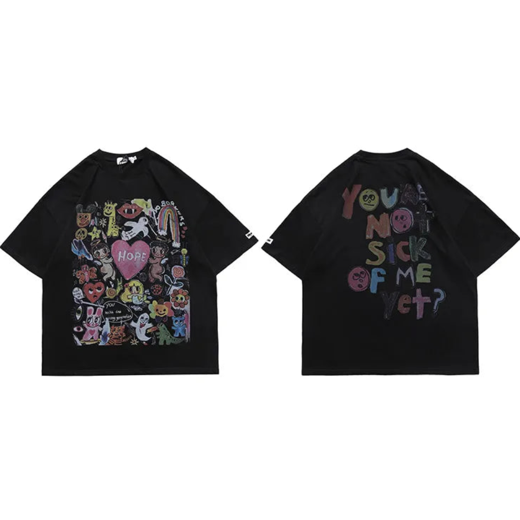 Unisex Oversized Graffiti Hip Hop T-Shirts
