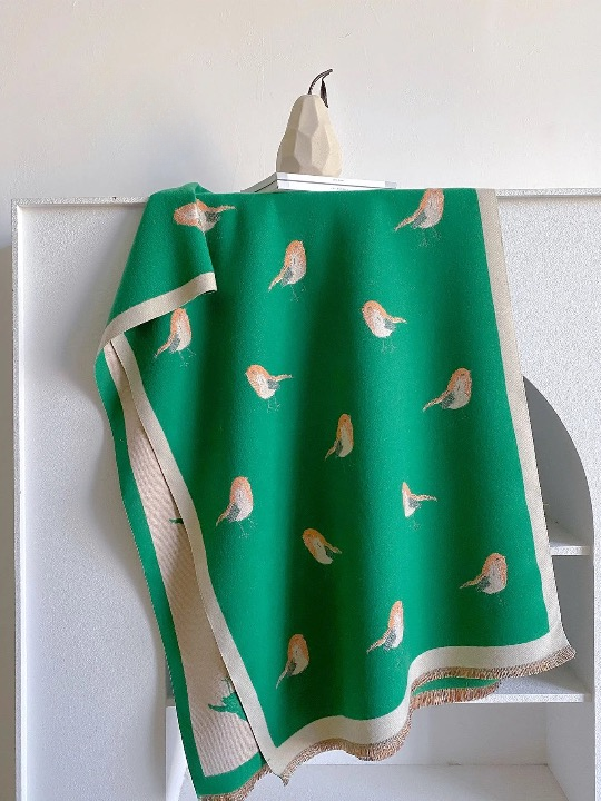 Sweet Bird Prints Woolen Shawl Scarves