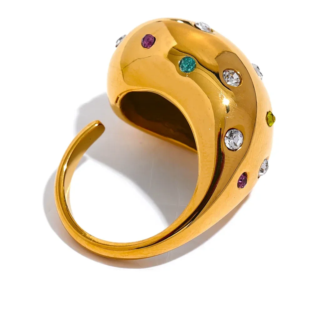 Luna Cubic Zirconia Bubble Wrap Ring