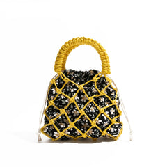 Alfe Spring Floral Print Mini Net Bag
