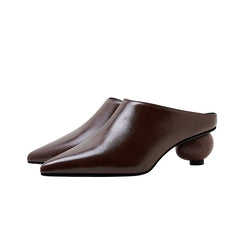 Mamiya Pointed Toe Ball Kitten Heel Pumps