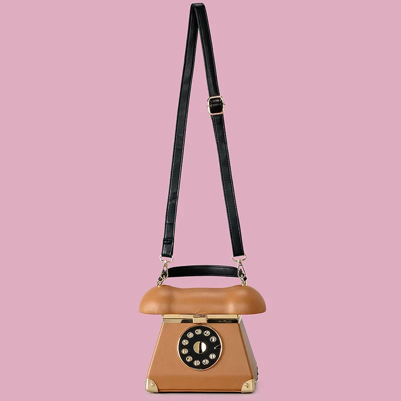 Tamara Vintage Telephone Shaped Box Bag