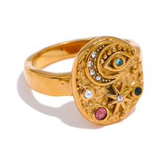 Celestial Cubic Zirconia Charm Ring
