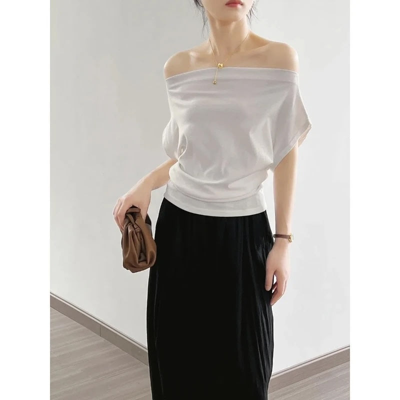 Maxim Off the Shoulder Boat Neck Top