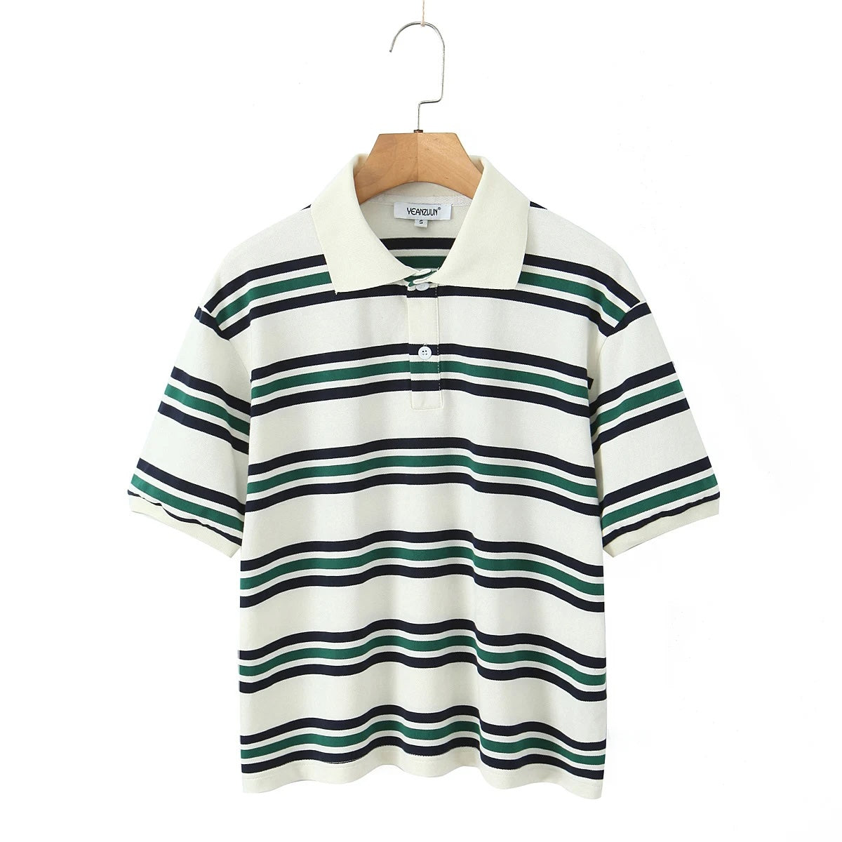 Bessie Casual Striped Polo T-shirts