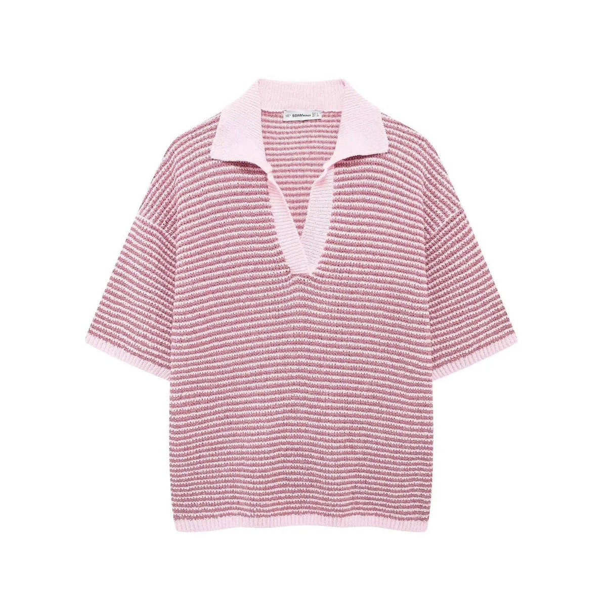 Aluna Retro Pinstripe Shirts and Shorts Knit Suit