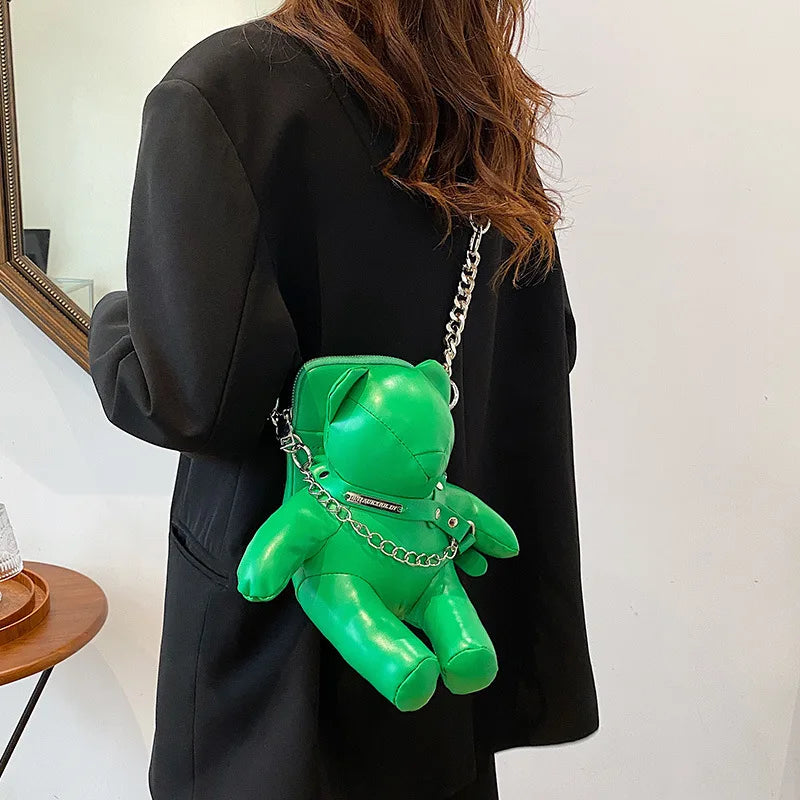 Roisin Cute Faux Leather Teddybear Bag