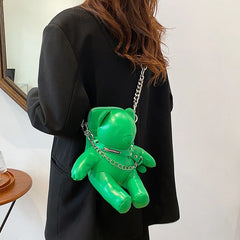 Roisin Cute Faux Leather Teddybear Bag