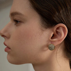 Samara CZ Crystal Disk Earrings