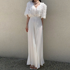 Yelena Wide Pleats Flare Trousers