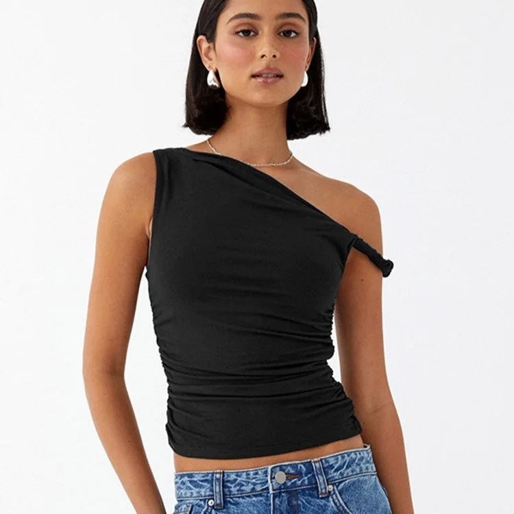 Feika One Shoulder Tank Top