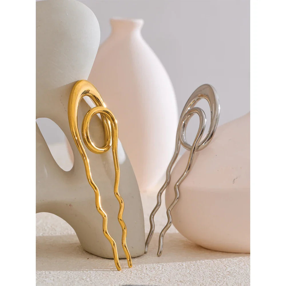 Rho Metal Geometric Fashion Hairpin