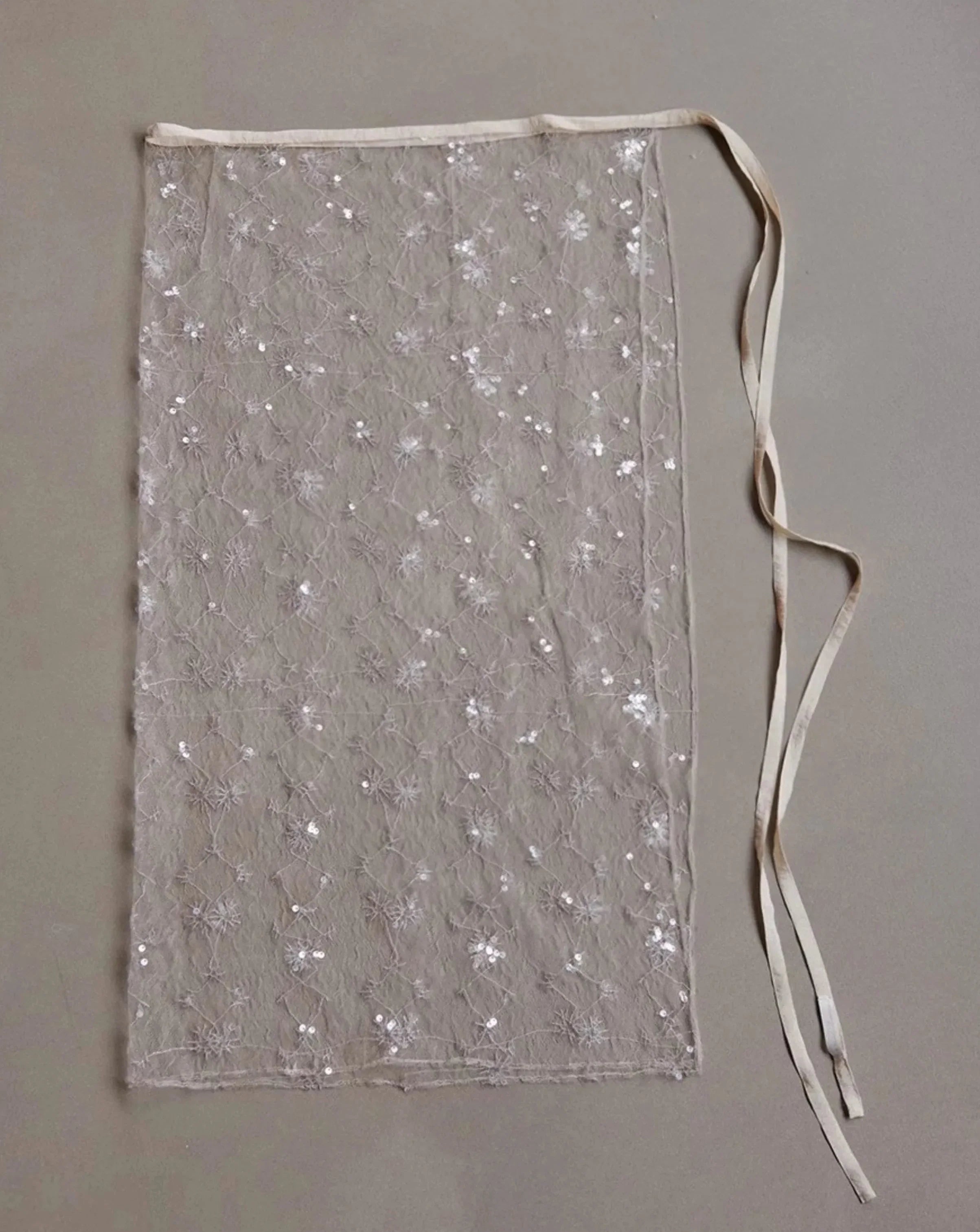 Daria Lace Mesh Wrap Apron Skirt