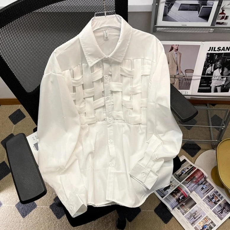 Nana Lattice Weave Casual Shirts