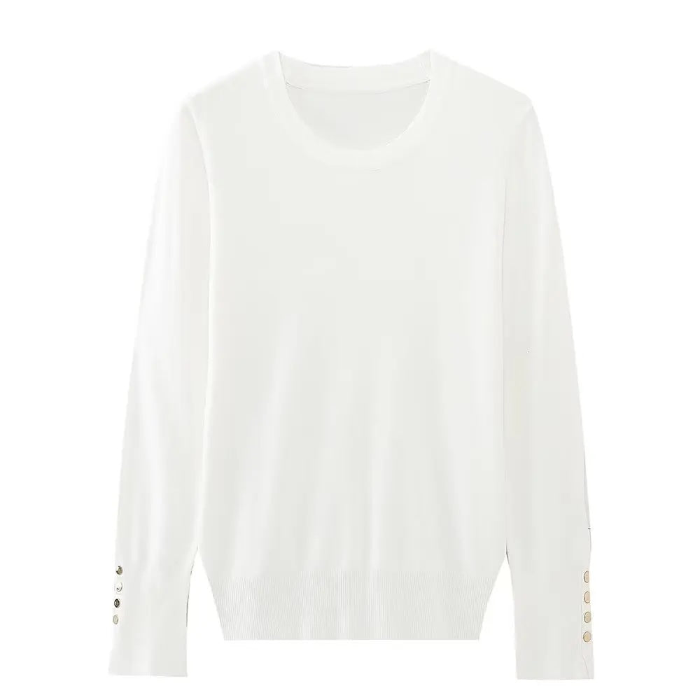 Delia Basic Long Sleeve Basic Knit Sweater