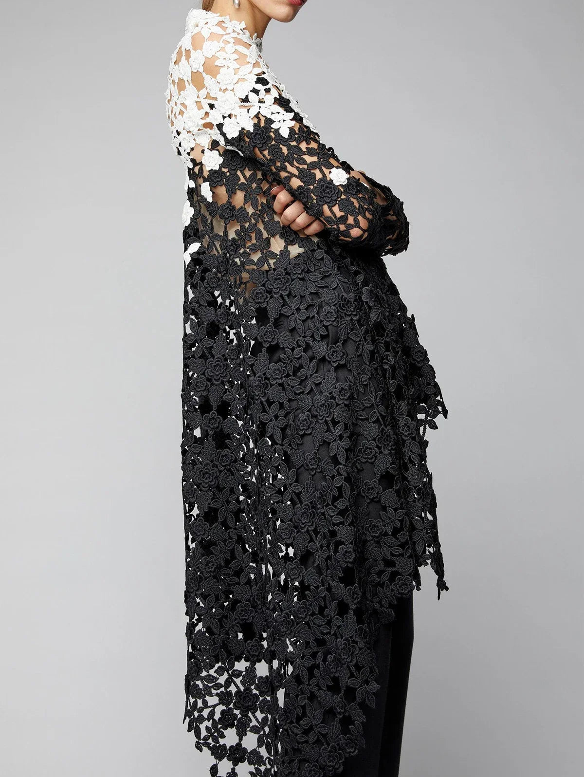 Misha Floral Lace Cut Out Tunic Blouse