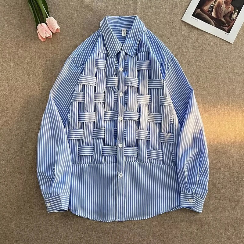 Nana Lattice Weave Casual Shirts