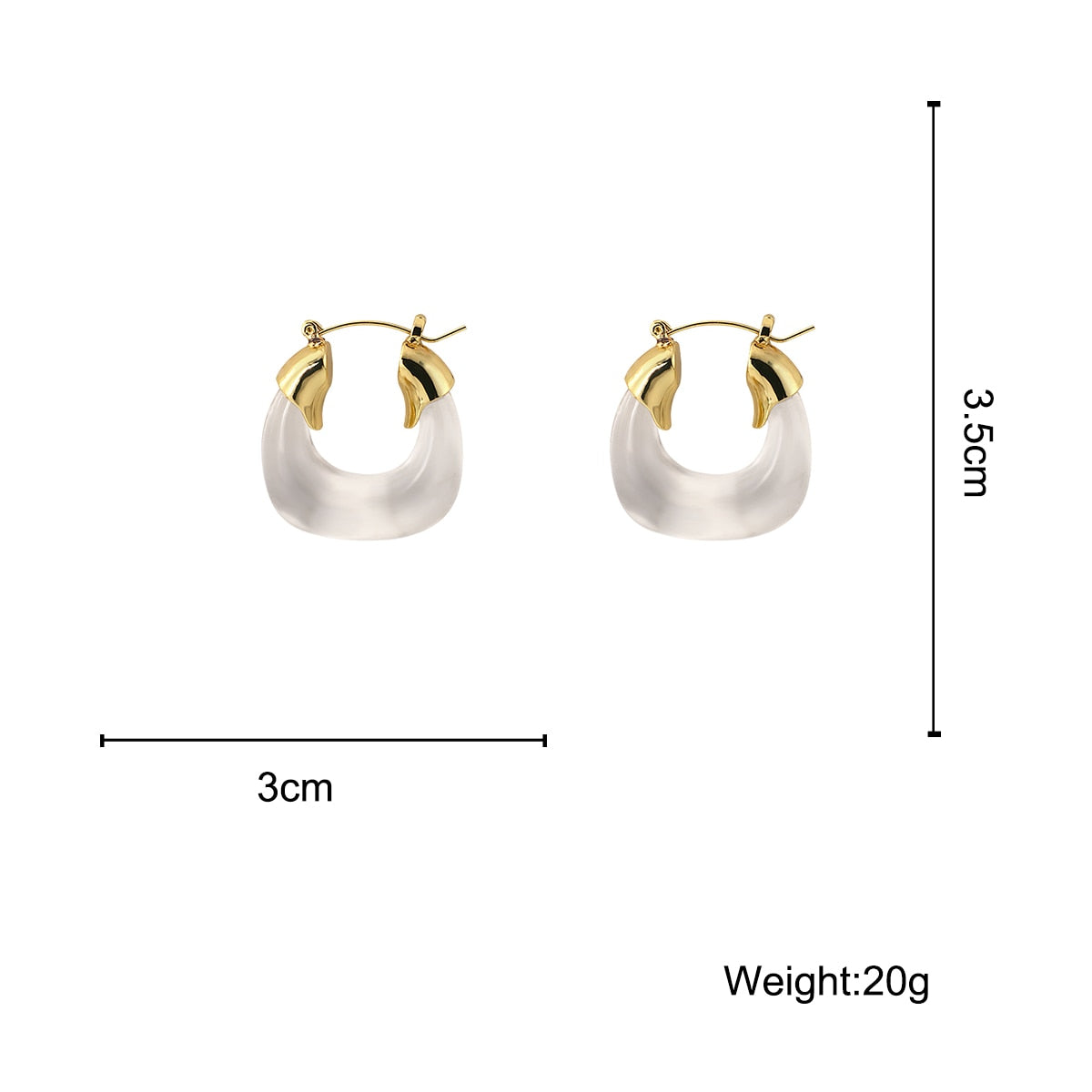 Sera Clear Resin Hoop Earrings