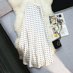Sera Polka Dot Satin Mermaid Skirts