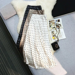 Sera Polka Dot Satin Mermaid Skirts