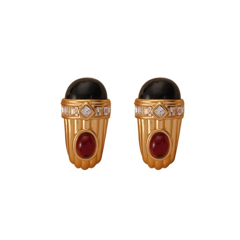 Serena Art Deco Gemstone Earrings