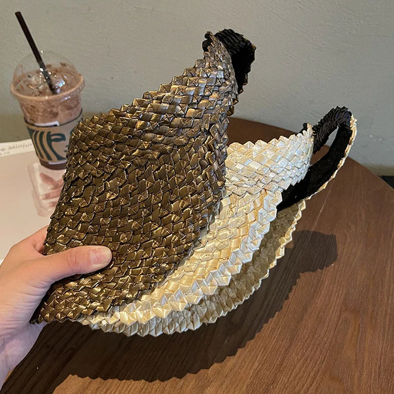 Tess Straw Sun Visor Hat