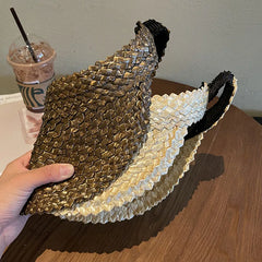 Tess Straw Sun Visor Hat