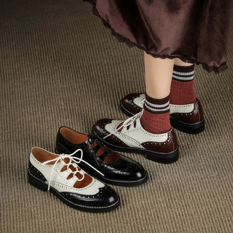 Soriano Two Tone Oxford Brogue Loafers