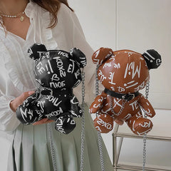 Graffiti Teddy Bear Handbag