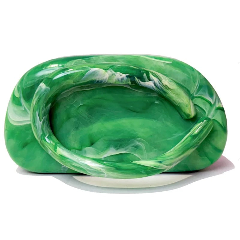 Ursa Circle Hand Bar Marble Evening Clutch