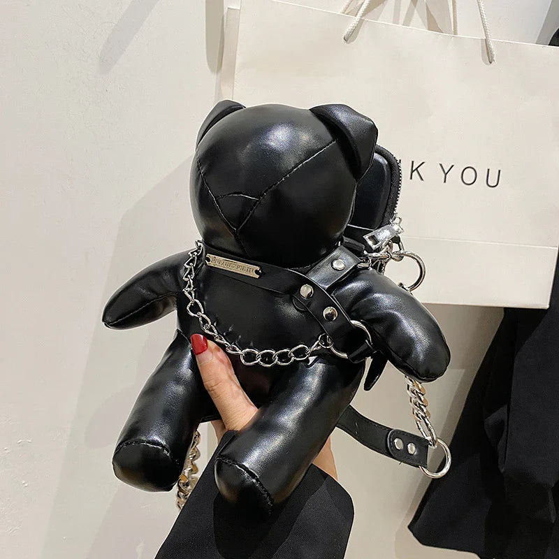Roisin Cute Faux Leather Teddybear Bag