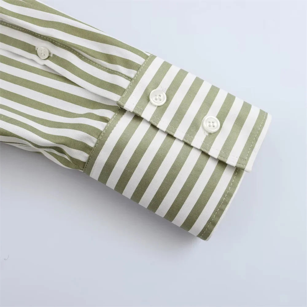 Basic Casual Pinstripe Shirts
