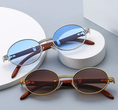 Tera Retro Oval Aviator Sunglasses