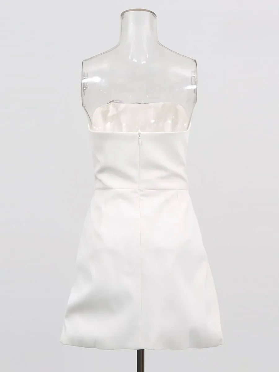 Fatima Floral Appliqué Tube Dress