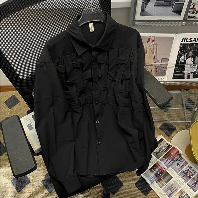Nana Lattice Weave Casual Shirts