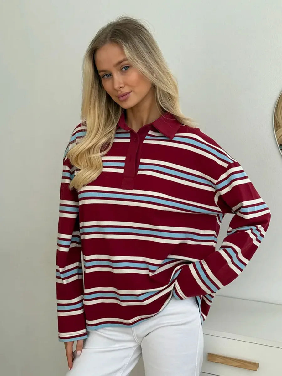 Baily Retro Striped Polo Tees