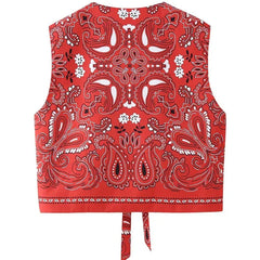 Peppi Boho Paisley Red Vest
