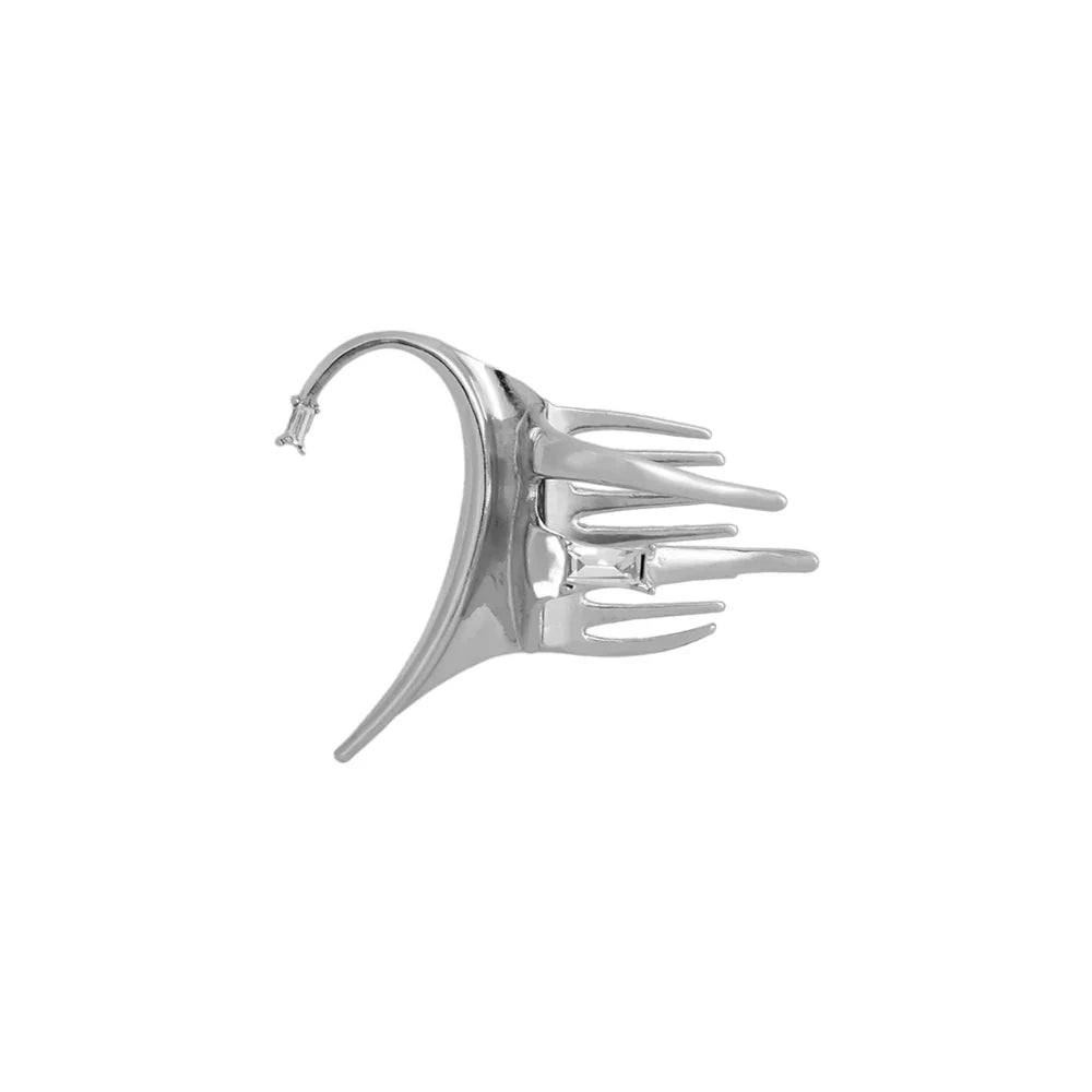 Punk Silver Fairy Hair Claw Ear Cuff