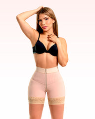 Internal Hooks Firm Compression Zipper Butt Lift Peahcy Shaper Shorts