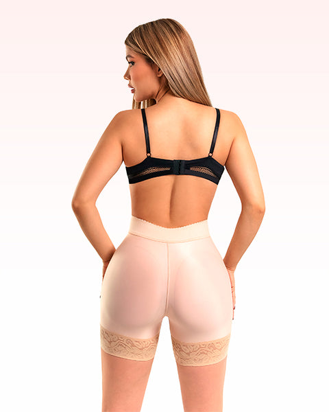 Internal Hooks Firm Compression Zipper Butt Lift Peahcy Shaper Shorts
