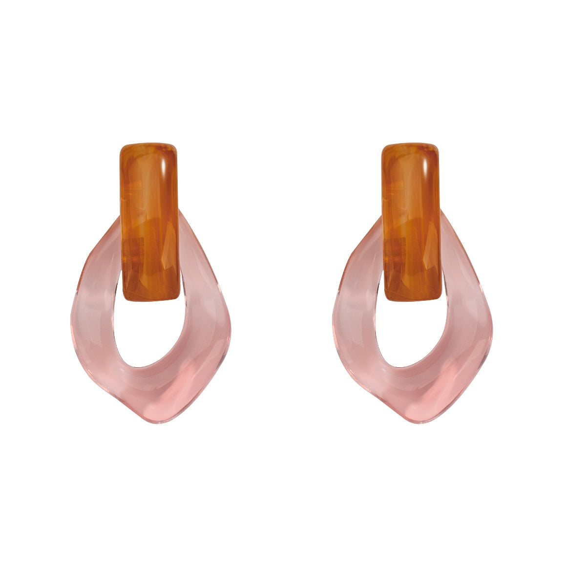 Sia Colorful Clear Resin Acrylic Water Drop Earrings  - 6 Colors