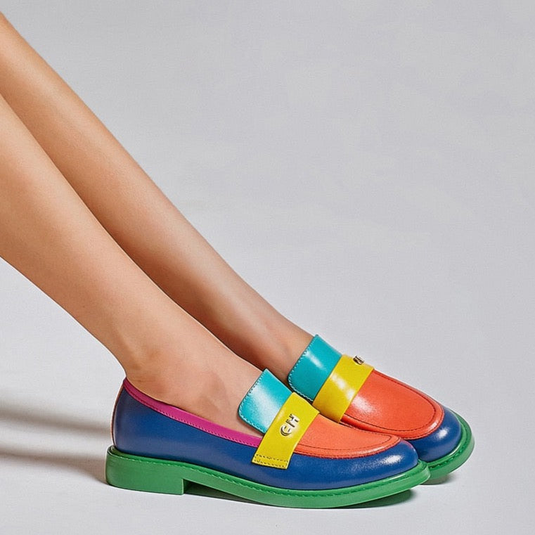 Sidney Multi Color Block Genuine Leather Loafer - 2 Styles