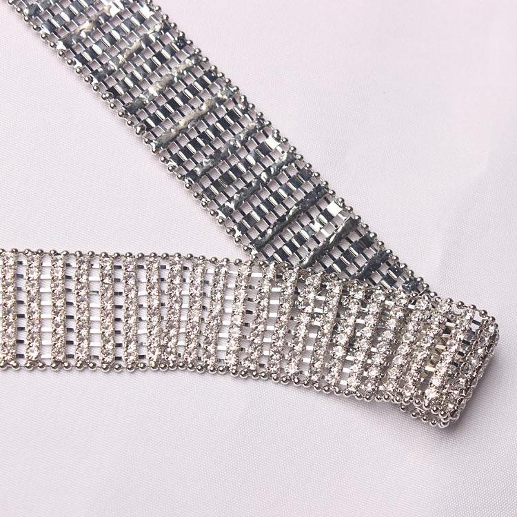 Silver Rhinestone Crystal Extra Long Belt
