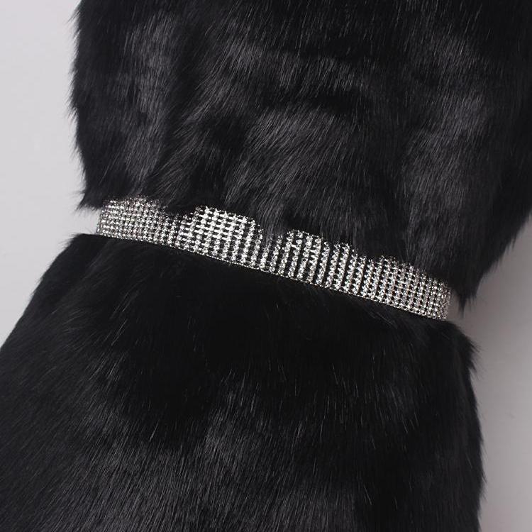 Silver Rhinestone Crystal Extra Long Belt